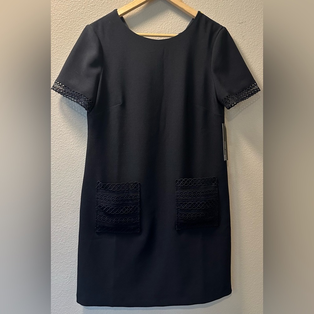 Maggie London Navy Blue Pocket Dress~ NWT~ Size 8 Petite